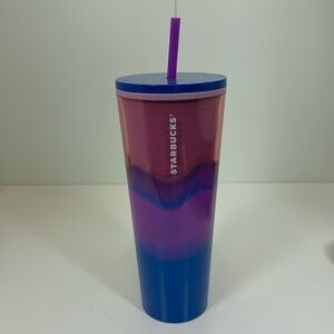 EUC 2023 Starbucks Pink Purple Ombré 24 ounce Tumbler